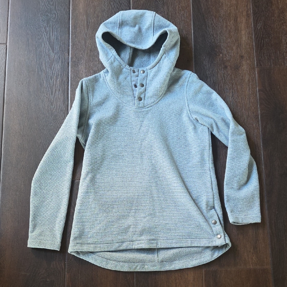 The North Face Women's Light Heather Gray Hooded Cowl Pullover Sweater